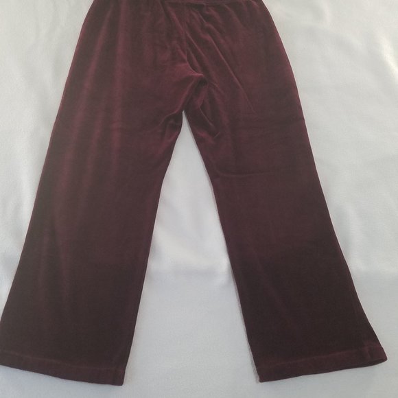 SJB Active wear Women's Large Burgundy/ Maroon Red Elastic Waist Pant EUC - Picture 7 of 7